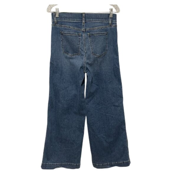 Spanx Medium Seamed Front Wide Leg Jeans in Vintage Indigo - Picture 3 of 6